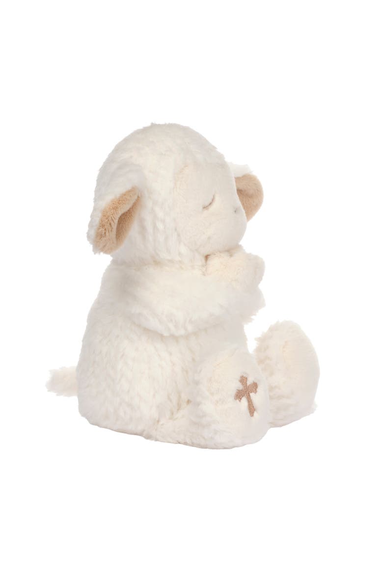 Heaven Sent Praying Baptism Plush Lamb Stuffed Animal Toy - Mary, Alternate, color, White