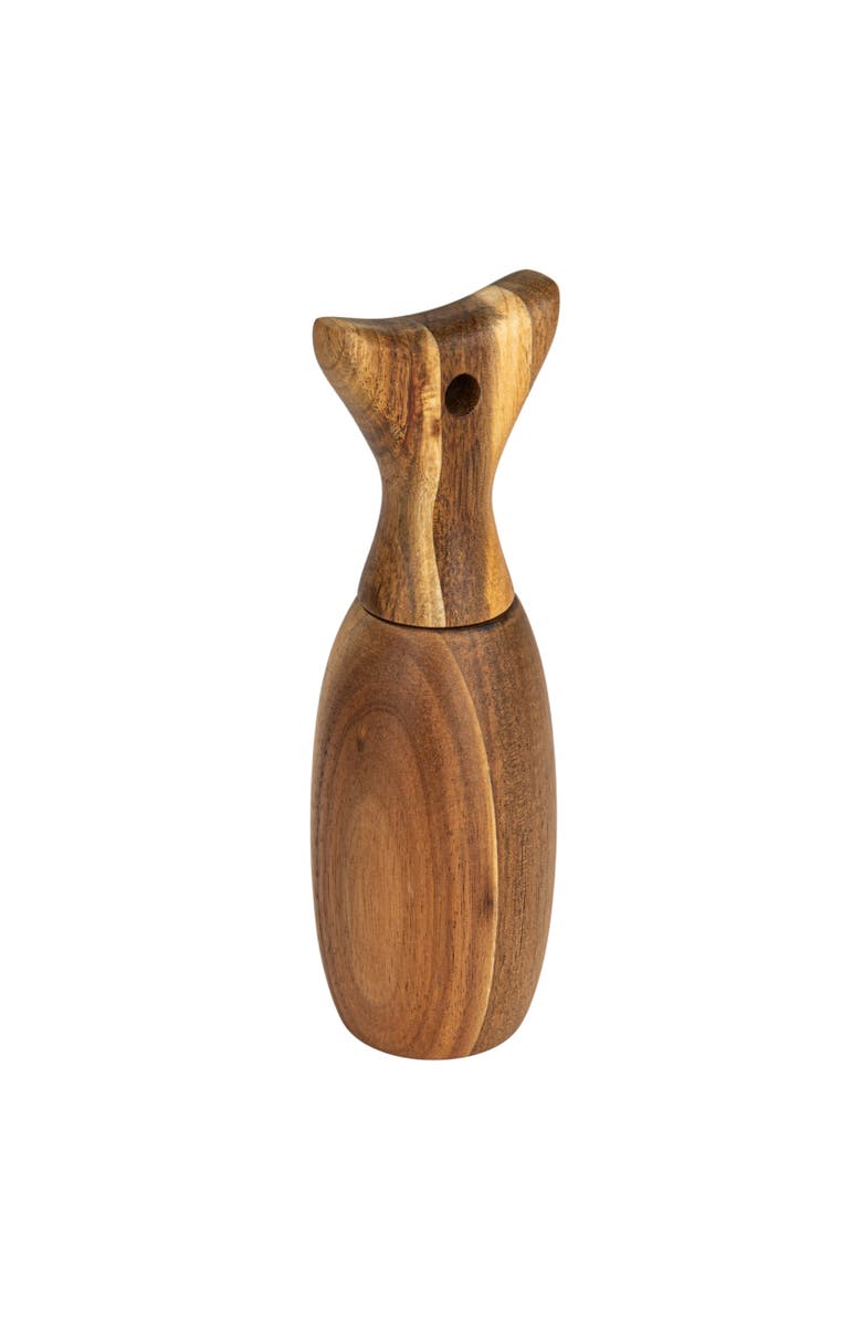 Storied Home Acacia Wood Fish Tail Shaped Pepper Mill, Main, color, 