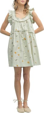 WISHLIST Ruffle Babydoll Minidress