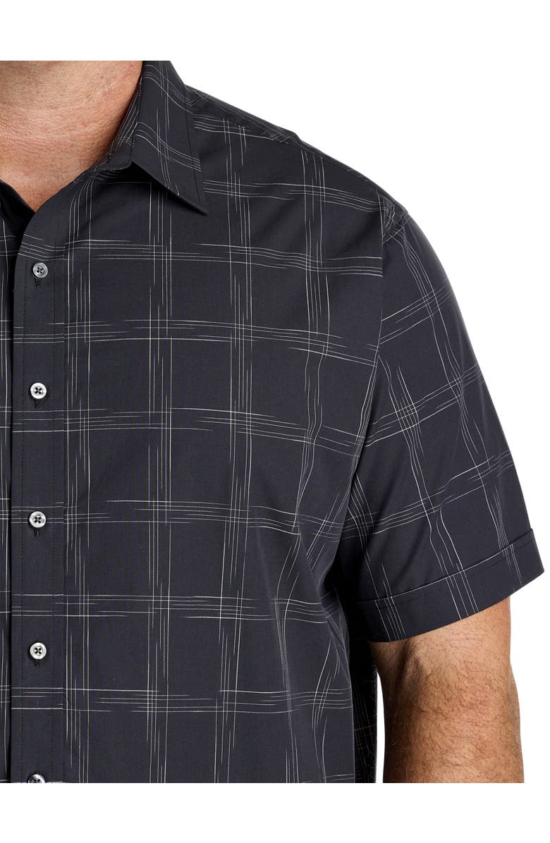 Synrgy by DXL Big & Tall Large Plaid Sport Shirt, Alternate, color, Black White