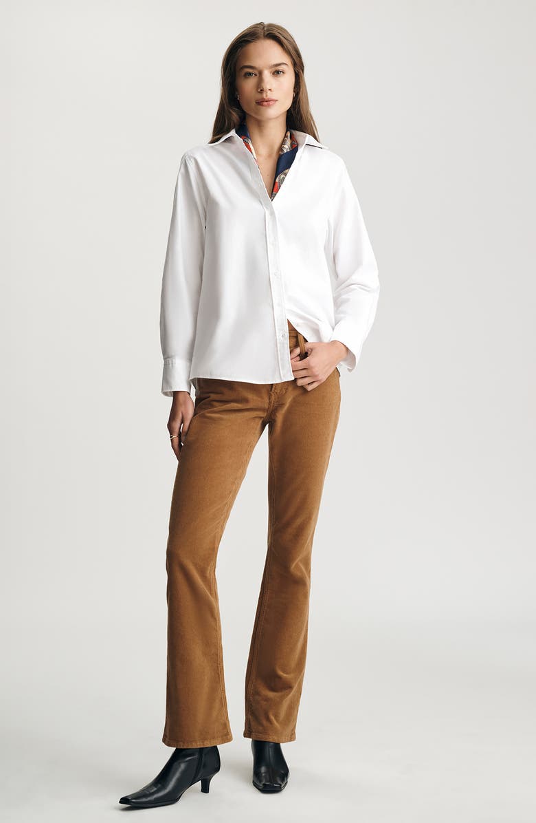 Mavi Jeans Slim Fit Cotton Button-Up Shirt, Alternate, color, Antique White