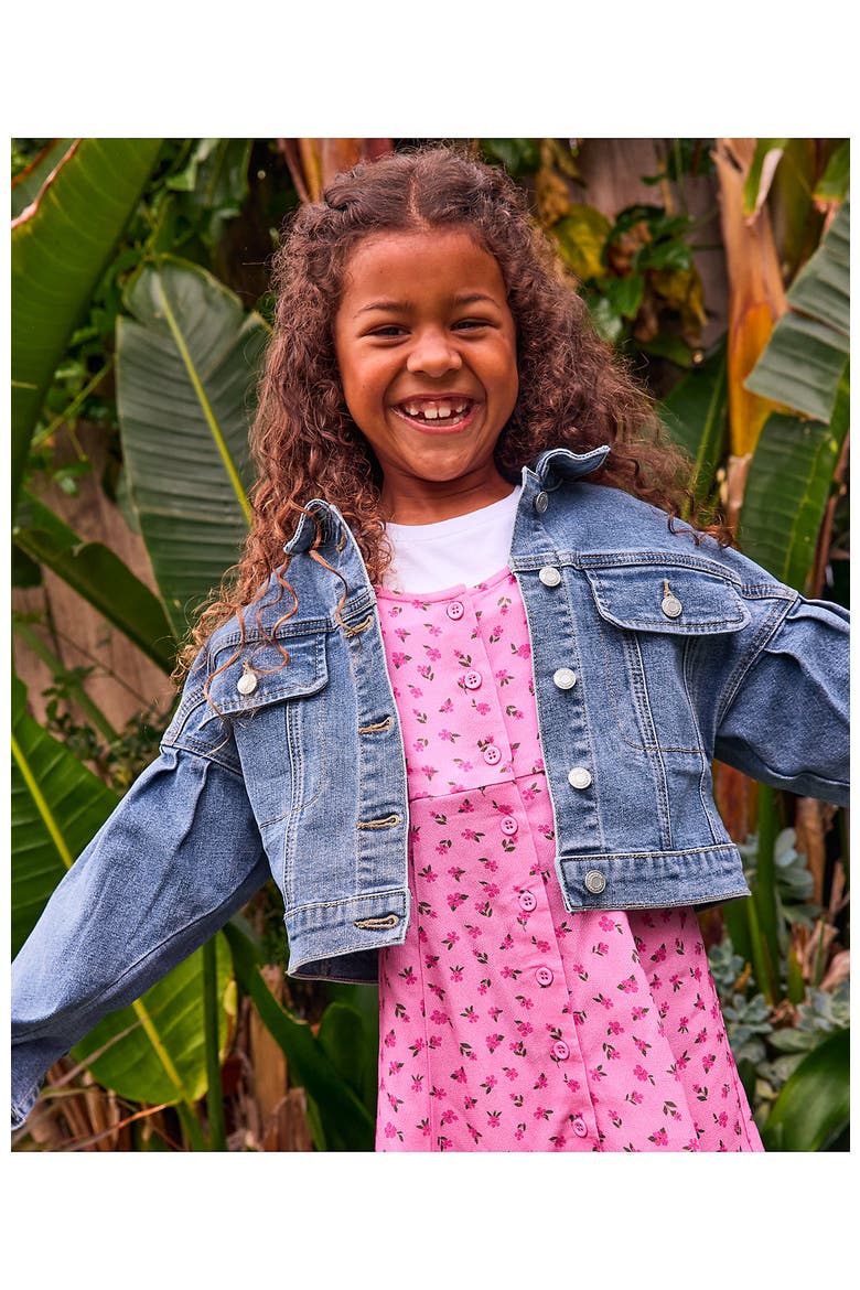 Girls Denim Jacket, Main, color, Bay Blue Wash