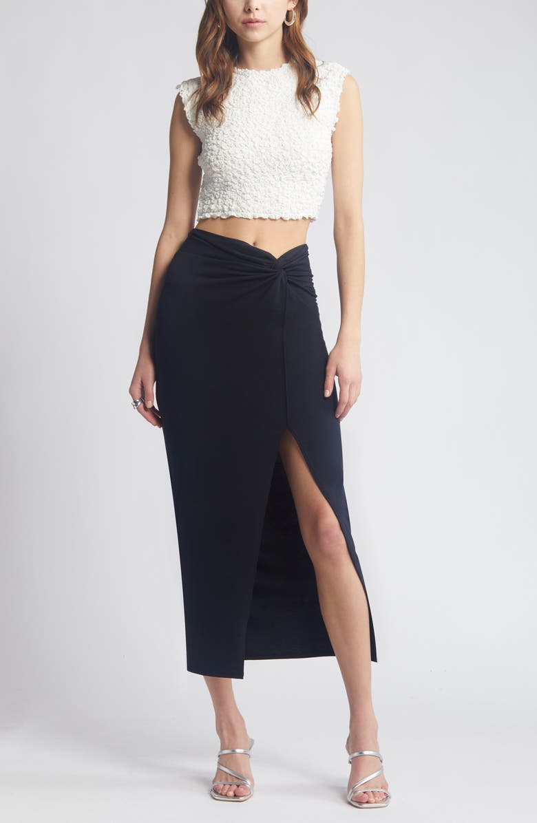 Open Edit Twist Front Maxi Skirt, Alternate, color,