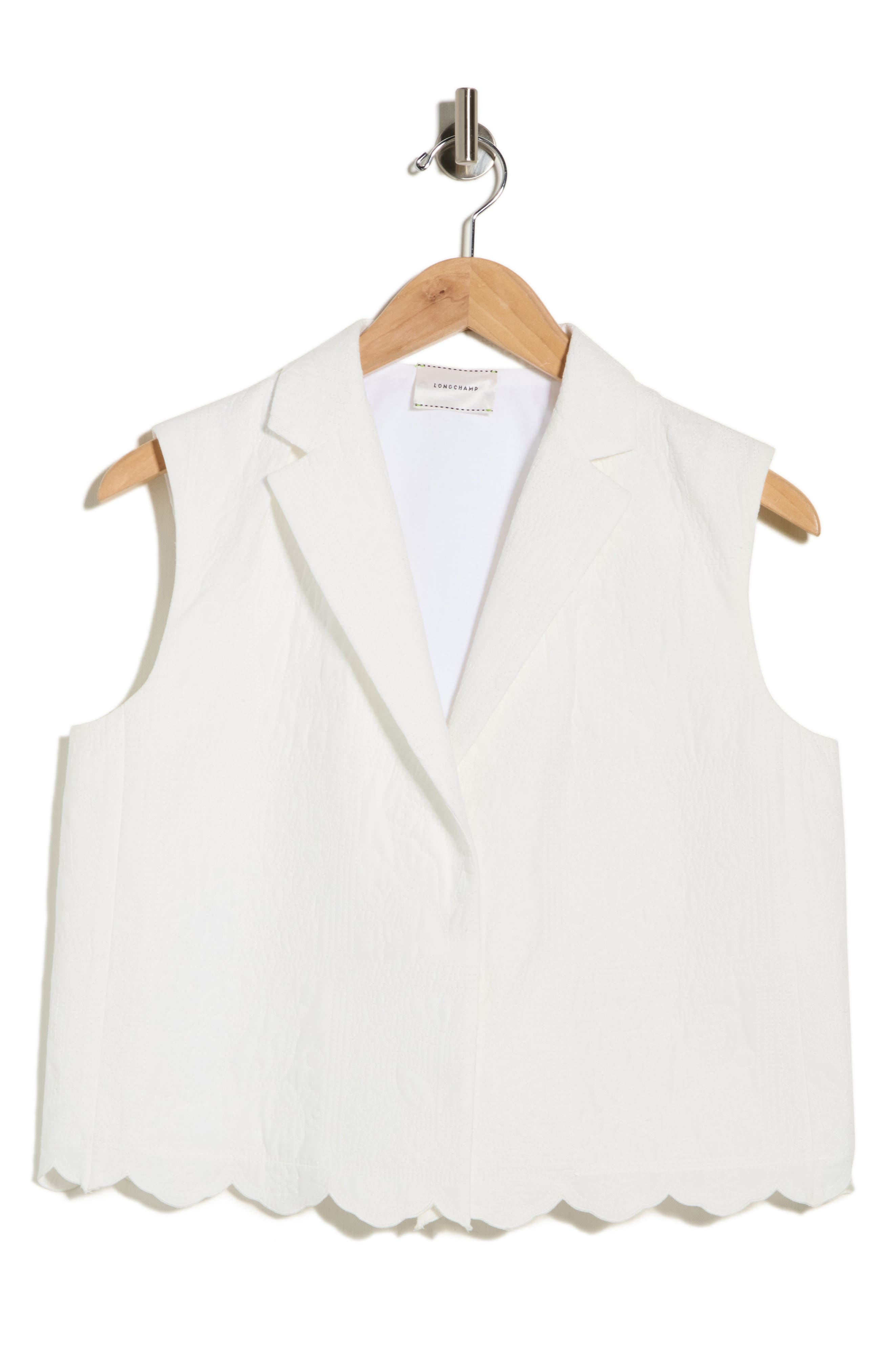 Longchamp Scallop Hem Vest