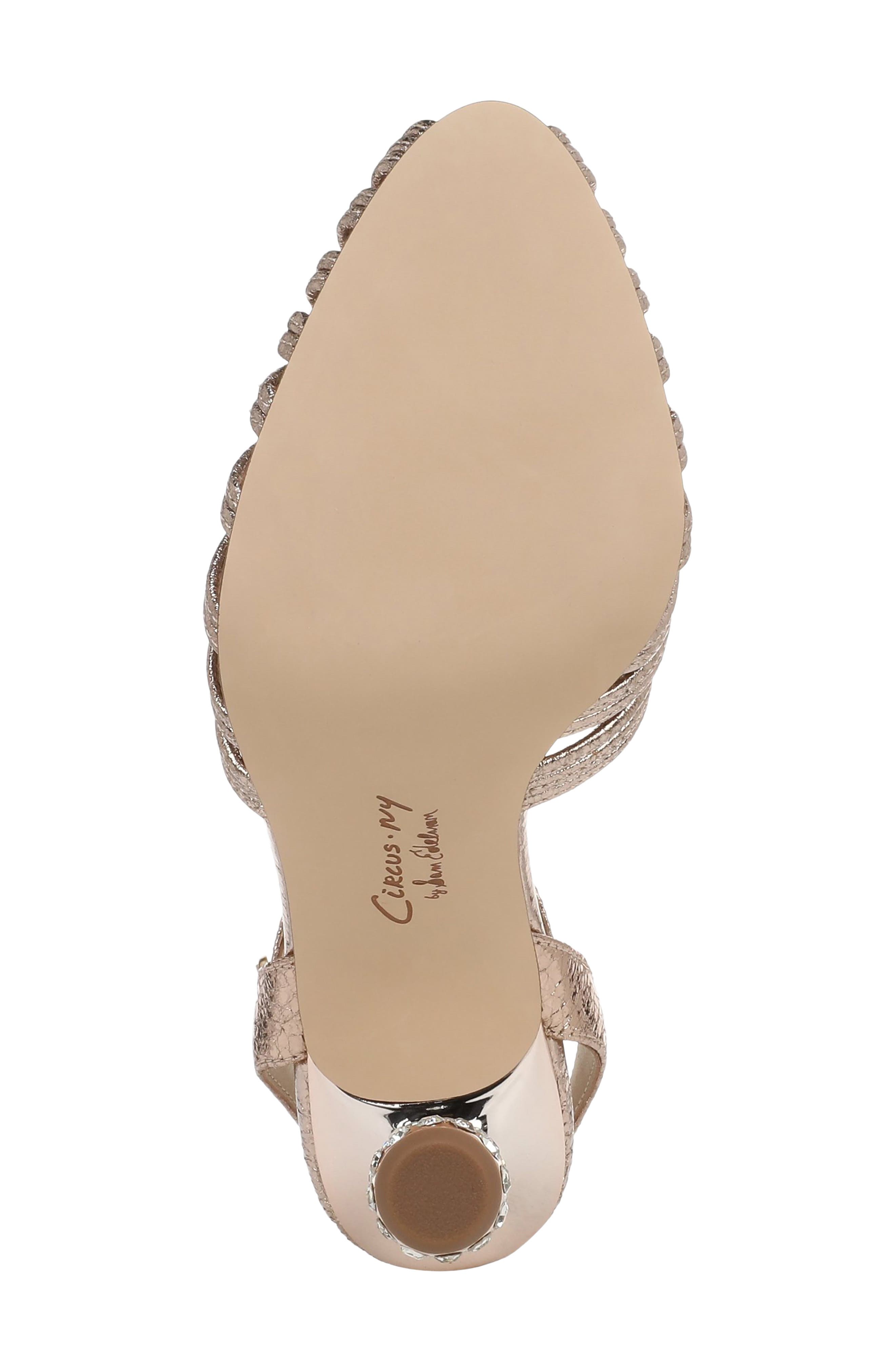 Giana Ankle Strap Pump, Alternate, color, GOLD LEAF