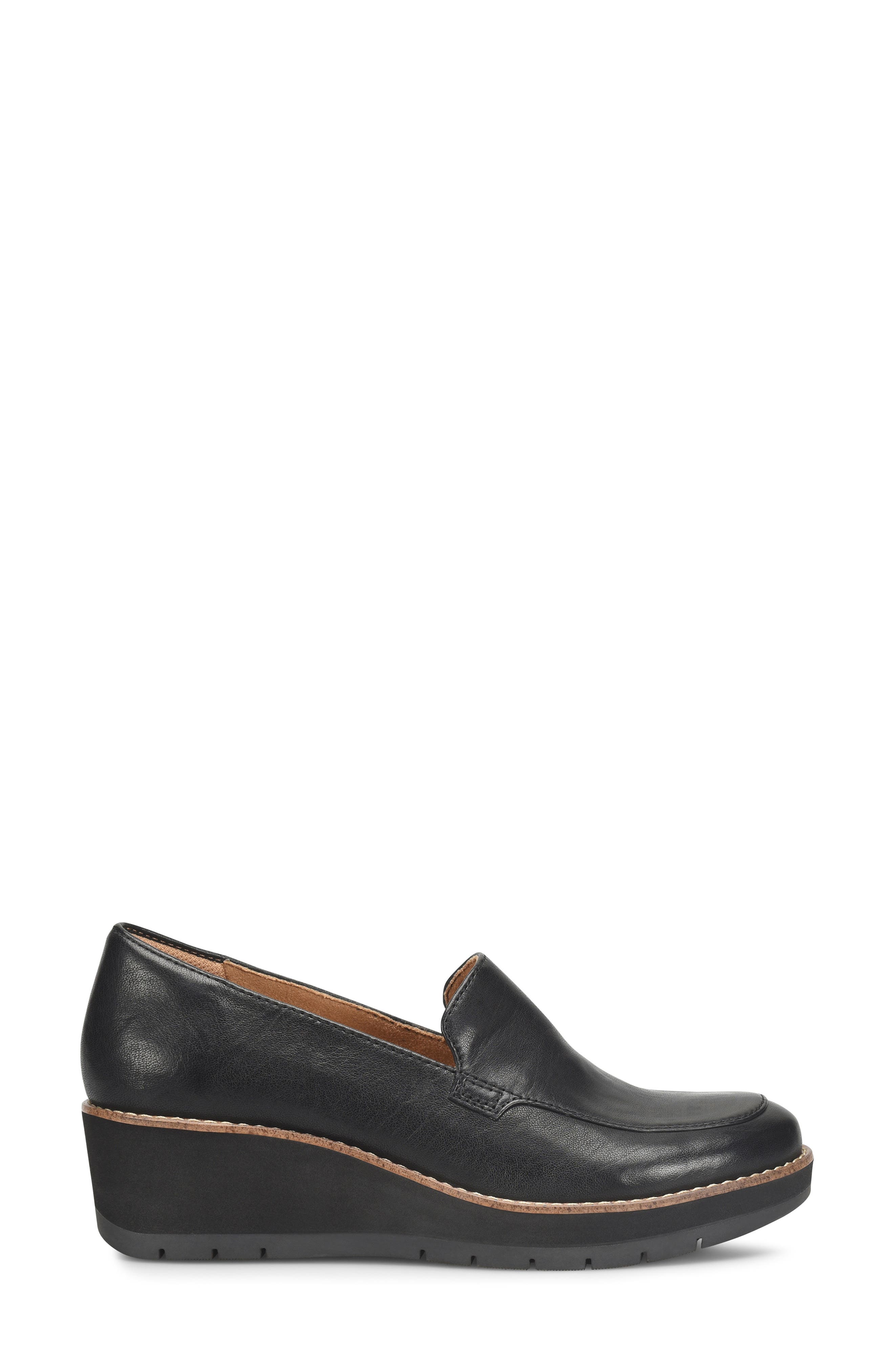Comfortiva Farland Wedge Loafer, Alternate, color, Black