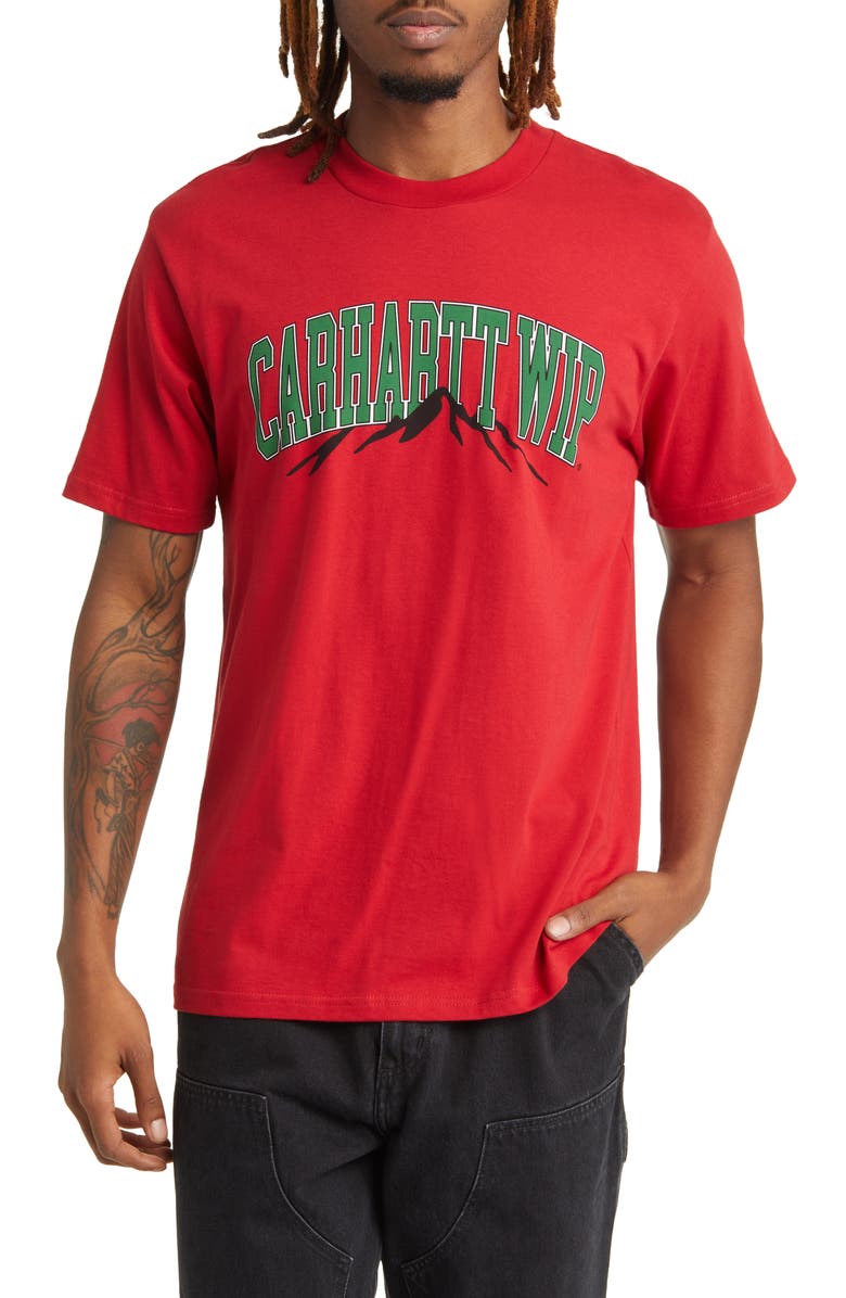 Carhartt Work In Progress Mountain College Organic Cotton Graphic T-Shirt, Main, color,