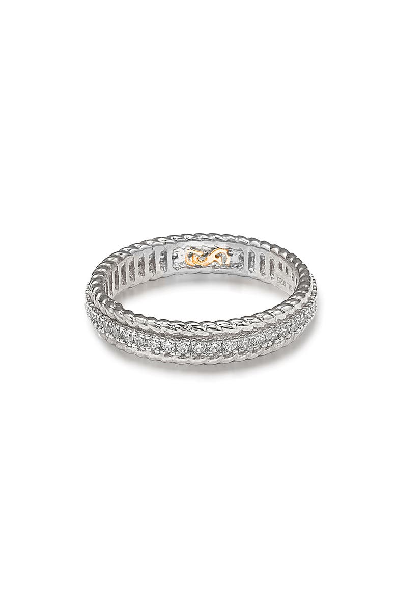 SUZY LEVIAN French Filigree Cubic Zirconia Eternity Ring, Alternate, color, White