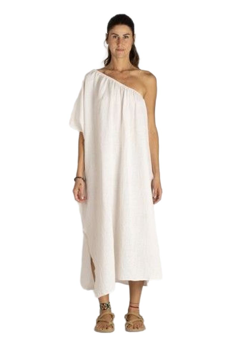 Sile One-Shoulder Dress, Alternate, color, Off White