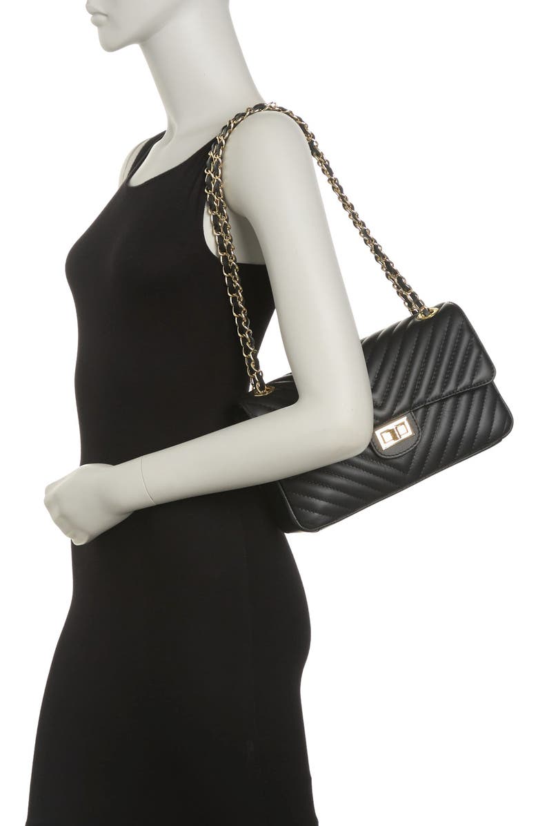 RENATA CORSI Quilted Leather Shoulder Bag, Main, color,