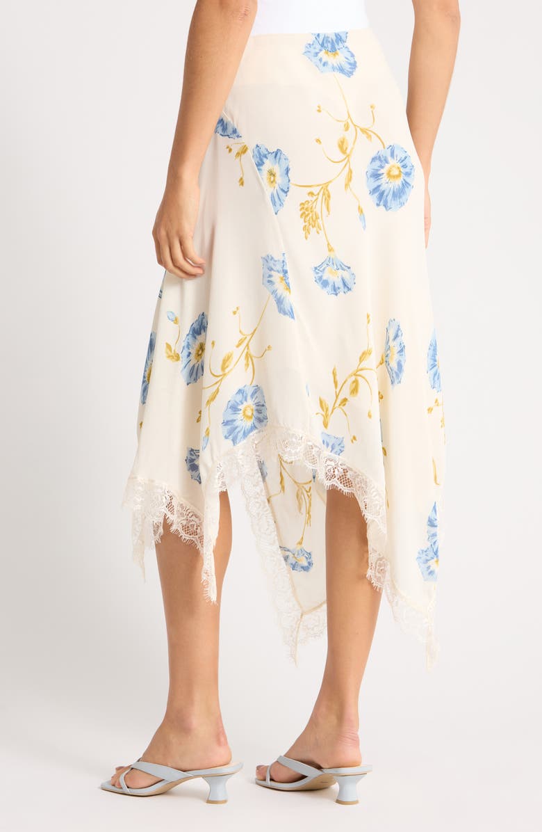 Reformation Liliana Lace Handkerchief Hem Skirt, Alternate, color, Glorious