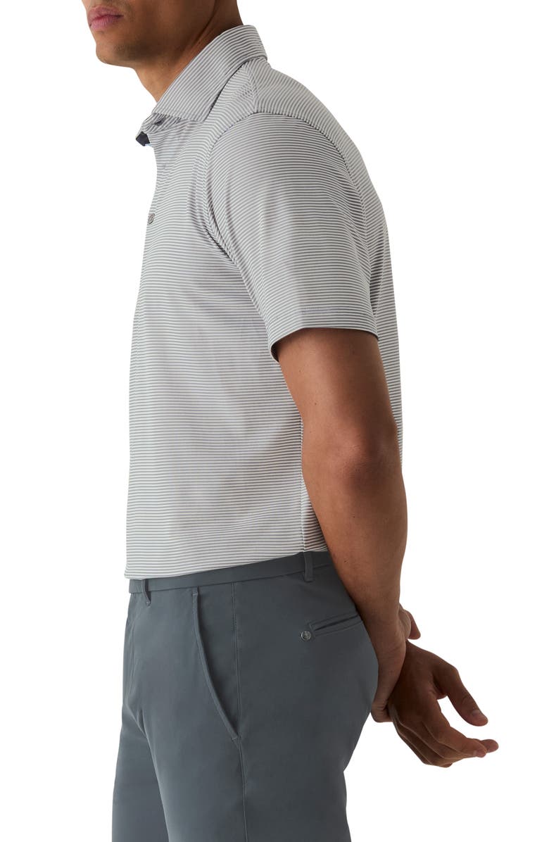 Greyson Saranac Stripe Performance Golf Polo, Alternate, color, Shadow/ Arctic