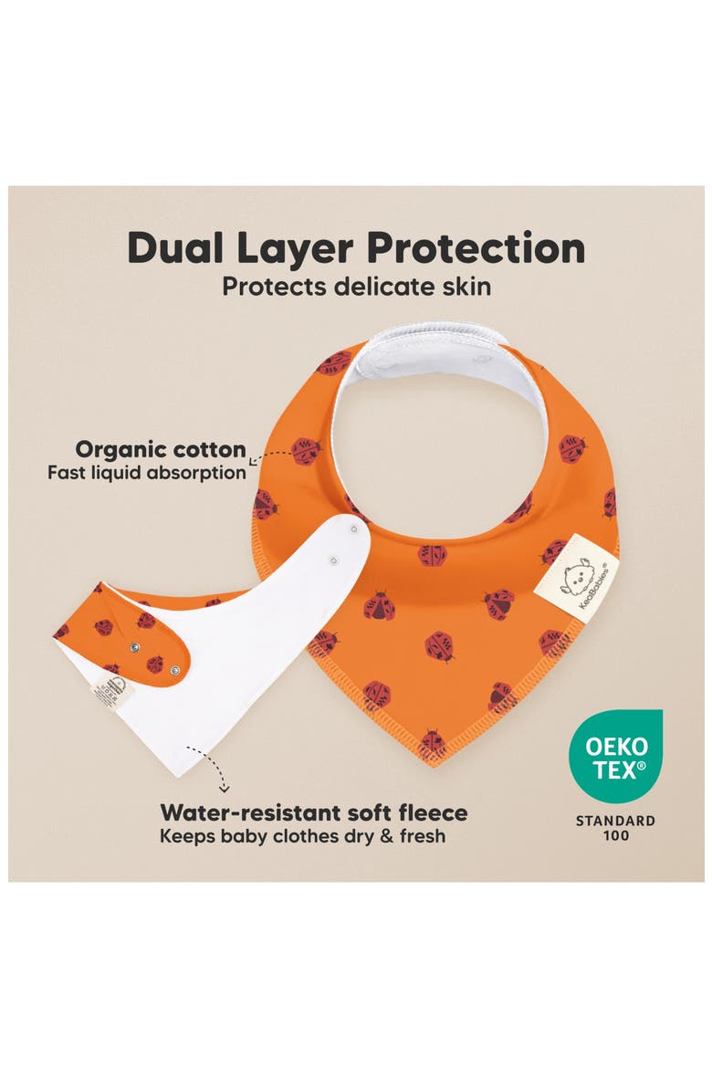 8-Pack Organic Bandana Bibs, Alternate, color, Fall Spores