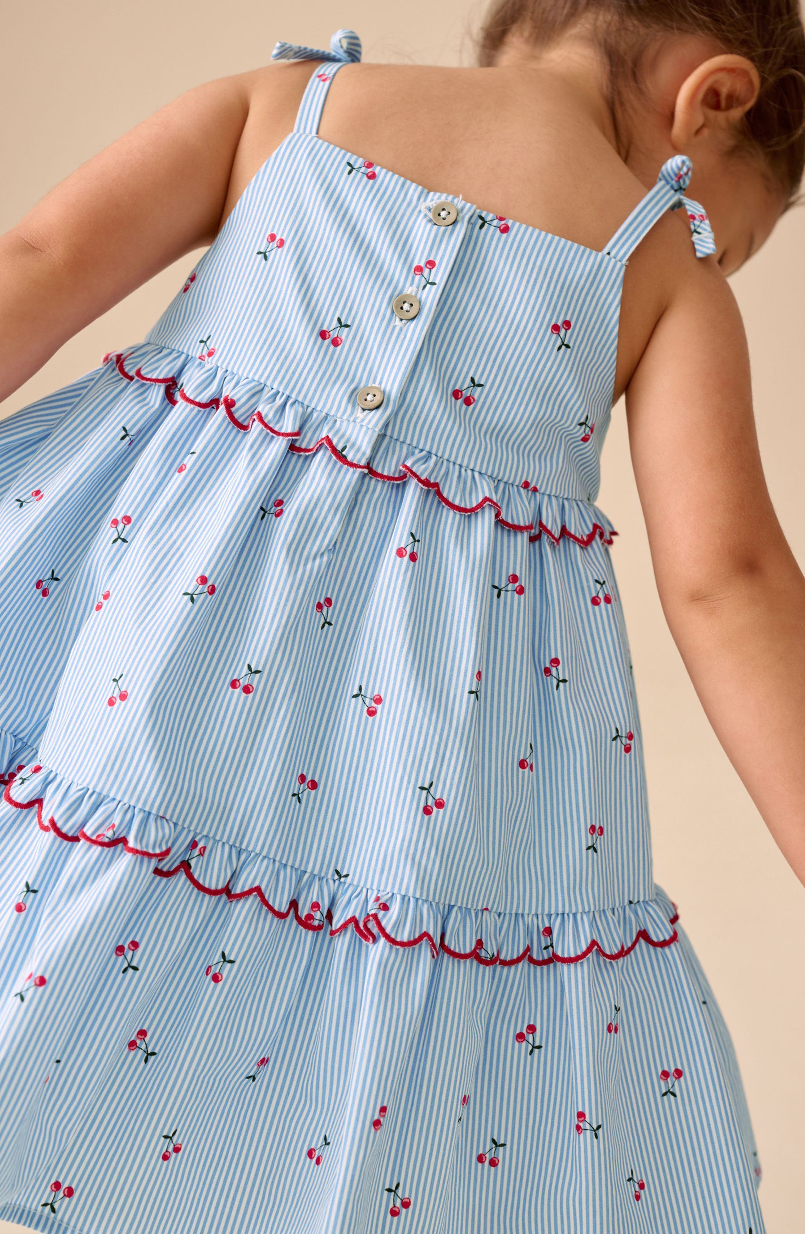 Детские NEXT Kids' Cherry Stripe Sundress — фото 6