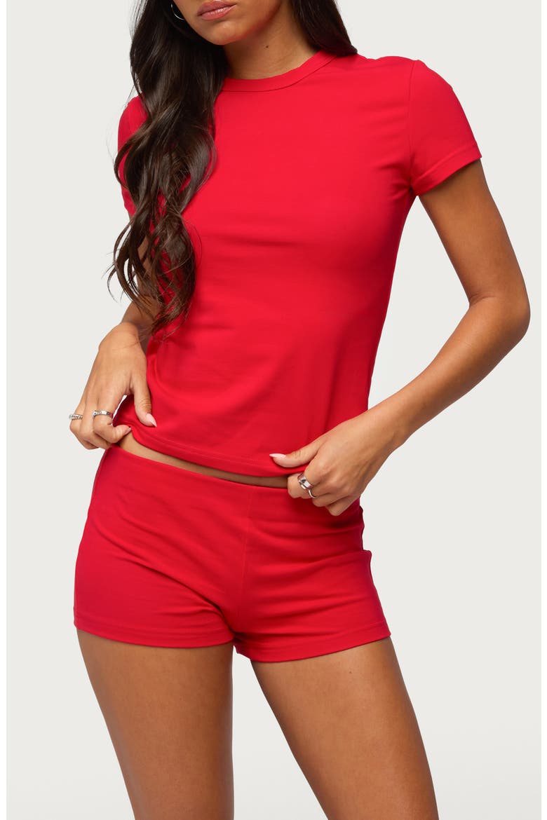 Briony Fitted T-Shirt, Main, color, RED