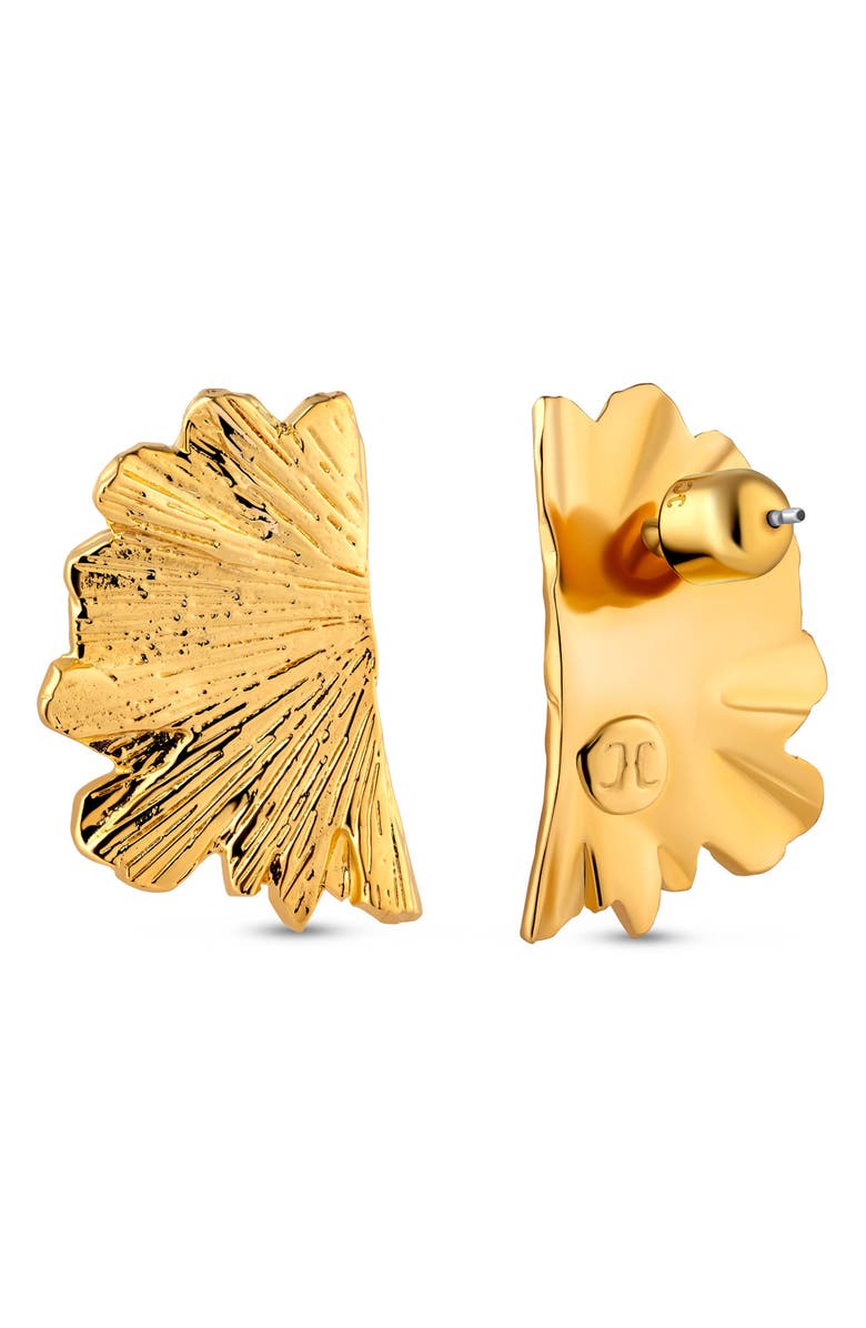 CHRISTINA CARUSO Baby Ginkgo Leaf Earrings, Main, color, 