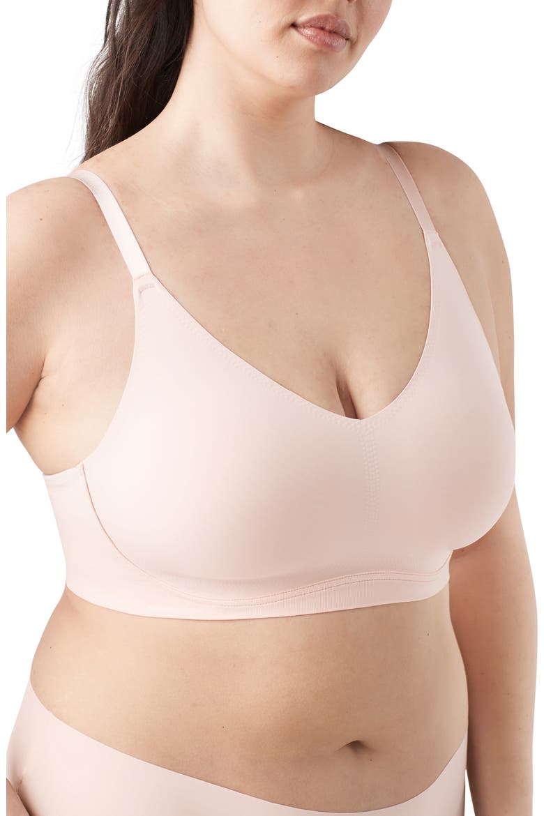 True Body Triangle Adjustable Strap Full Cup Soft Form Band Bra, Alternate, color, PEONY