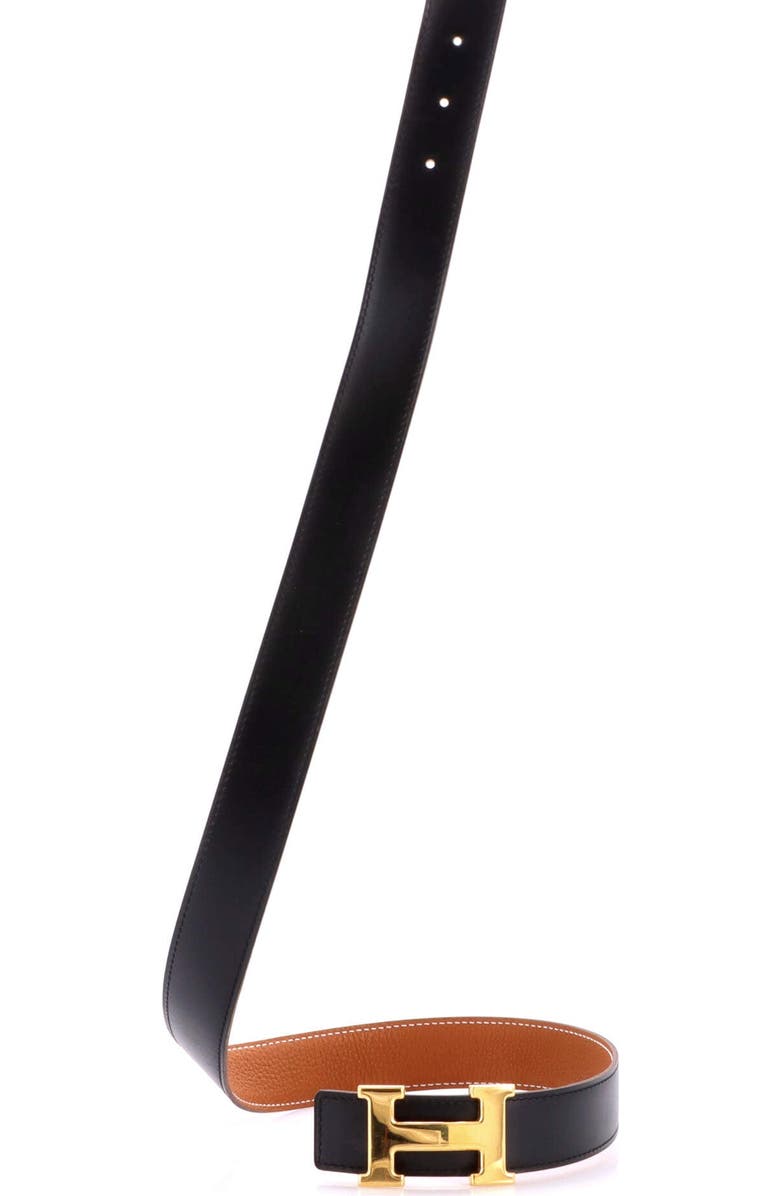 Pre-Owned Hermes Constance Reversible Belt Leather Medium, Alternate, color, Black