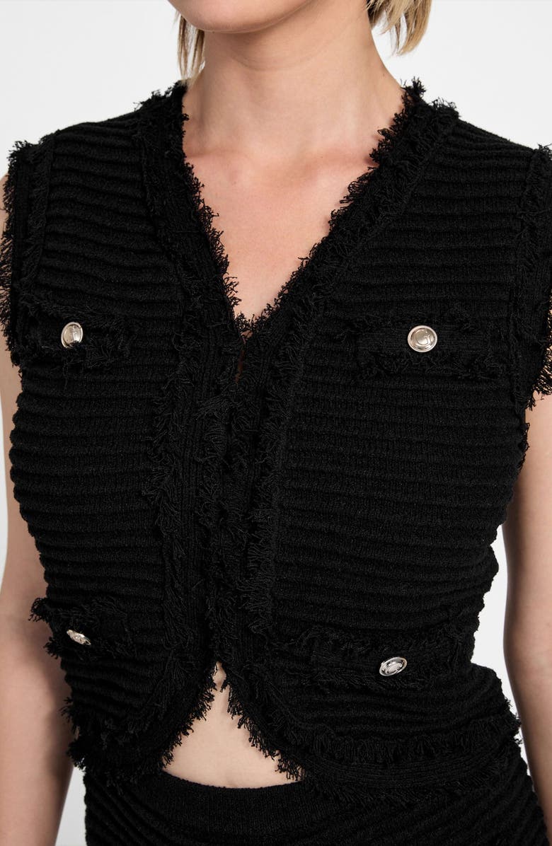 GUESS Malina Bouclé Ottoman Stitch Vest, Alternate, color,