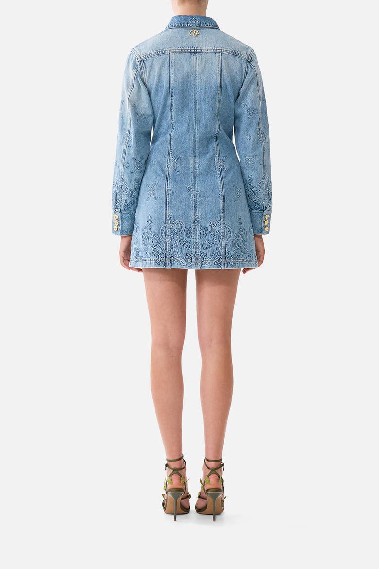 Shirt Dress With A Line Skirt, Alternate, color, Denim