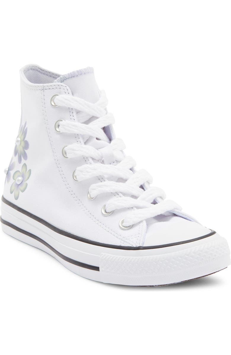 Converse Chuck Taylor<sup>®</sup> All Star<sup>®</sup> High Top Sneaker, Main, color, White/ Blueberry Ice