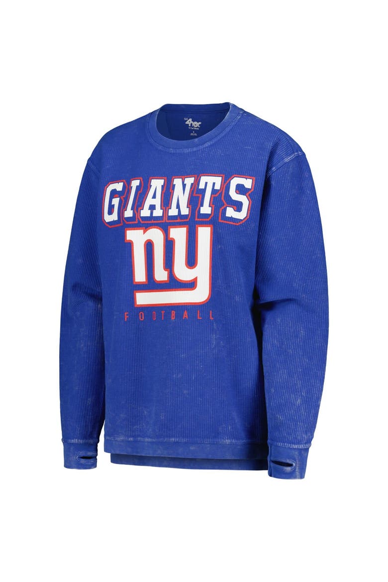 Women's G-III 4Her by Carl Banks Royal New York Giants Comfy Cord Pullover Sweatshirt, Alternate, color, Royal
