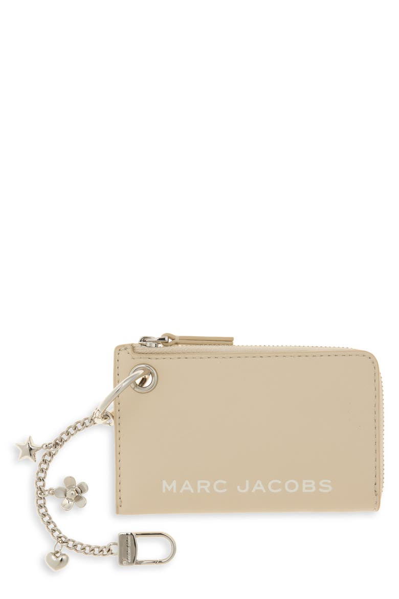 The Charm Top Zip Wallet, Main, color, CLOUD WHITE