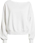 BP. Fleece Detail Off the Shoulder Sweatshirt