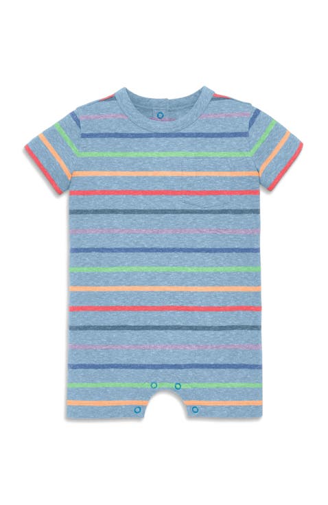 Baby Heathered Rainbow Stripe Pocket Shortie