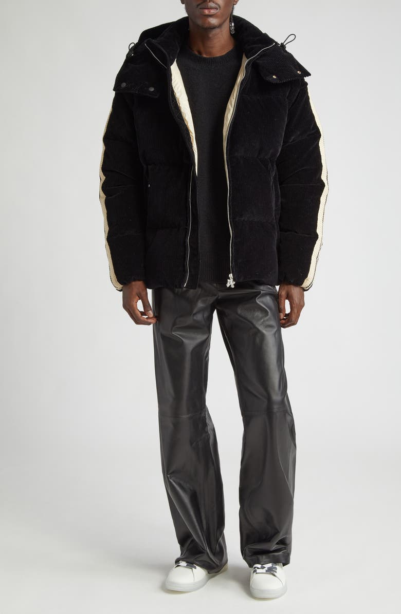 Palm Angels Down Puffer Track Jacket with Removable Hood, Alternate, color,