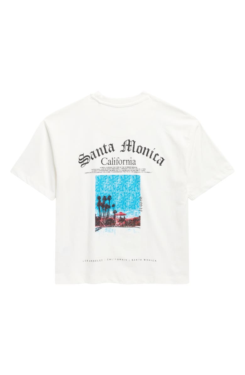 DENIM AND FLOWER Kids' Santa Monica Graphic T-Shirt, Alternate, color, White