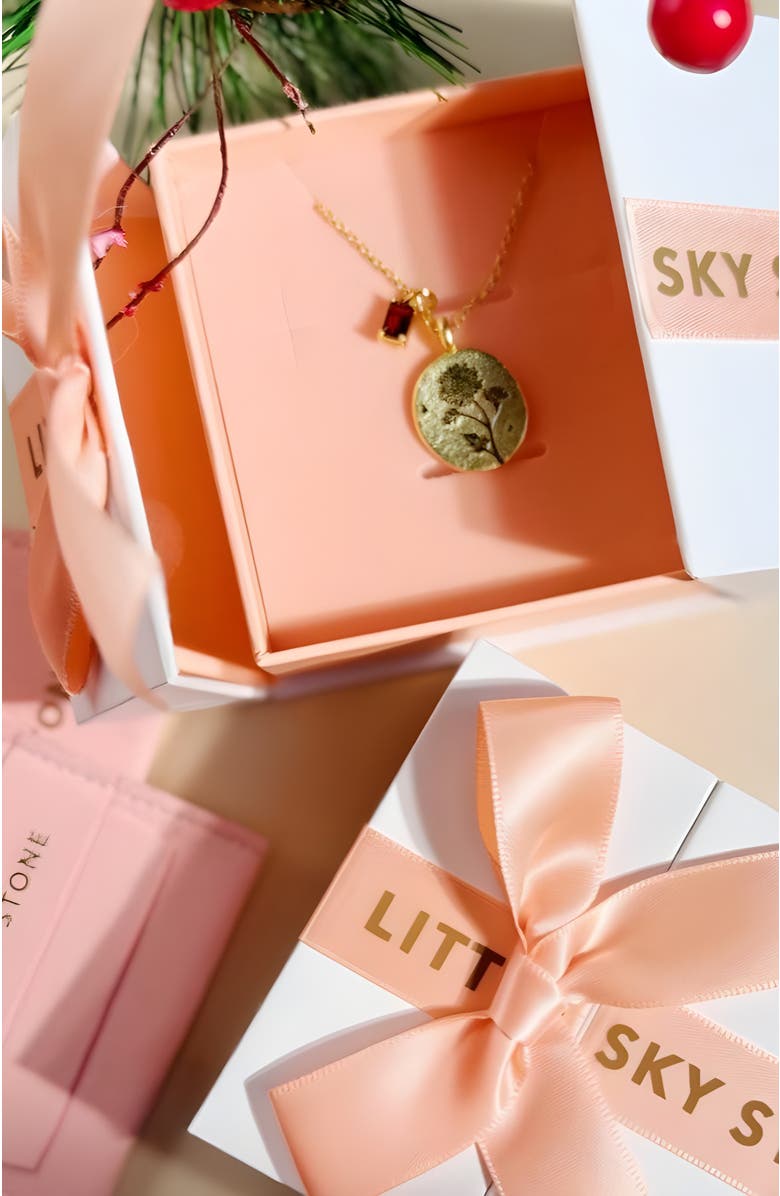 Little Sky Stone MOP Heart Charm Necklace, Alternate, color, Gold / Off-White