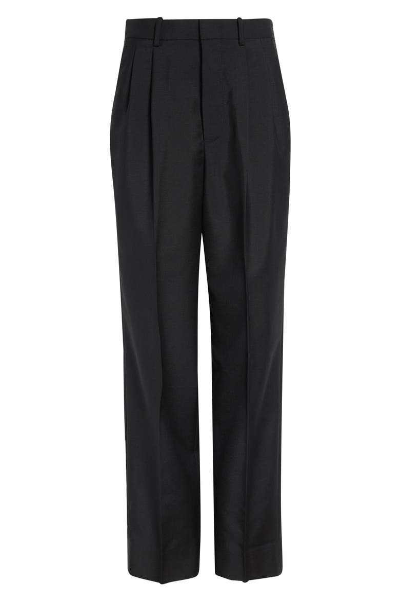 Sullivan Creased Flare Cotton Twill Pants, Main, color, BLACK
