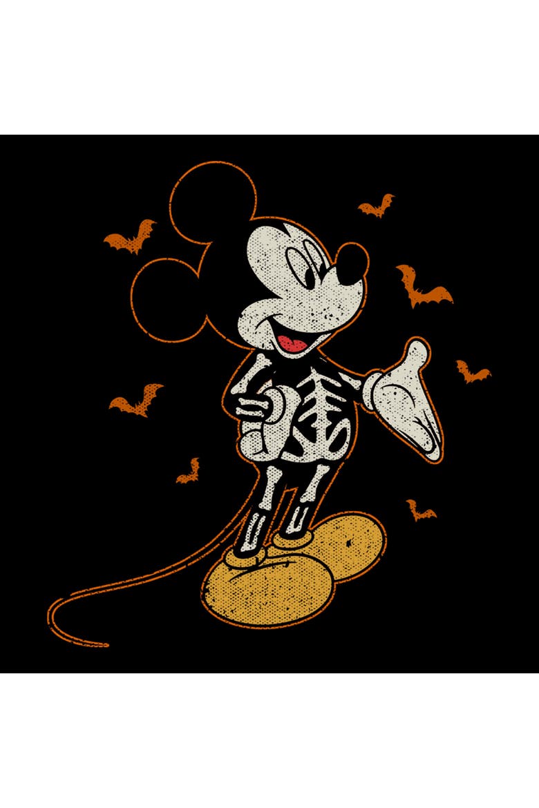 Mens Mickey & Friends Halloween X-Ray Costume Mickey Sweatshirt, Alternate, color, Black