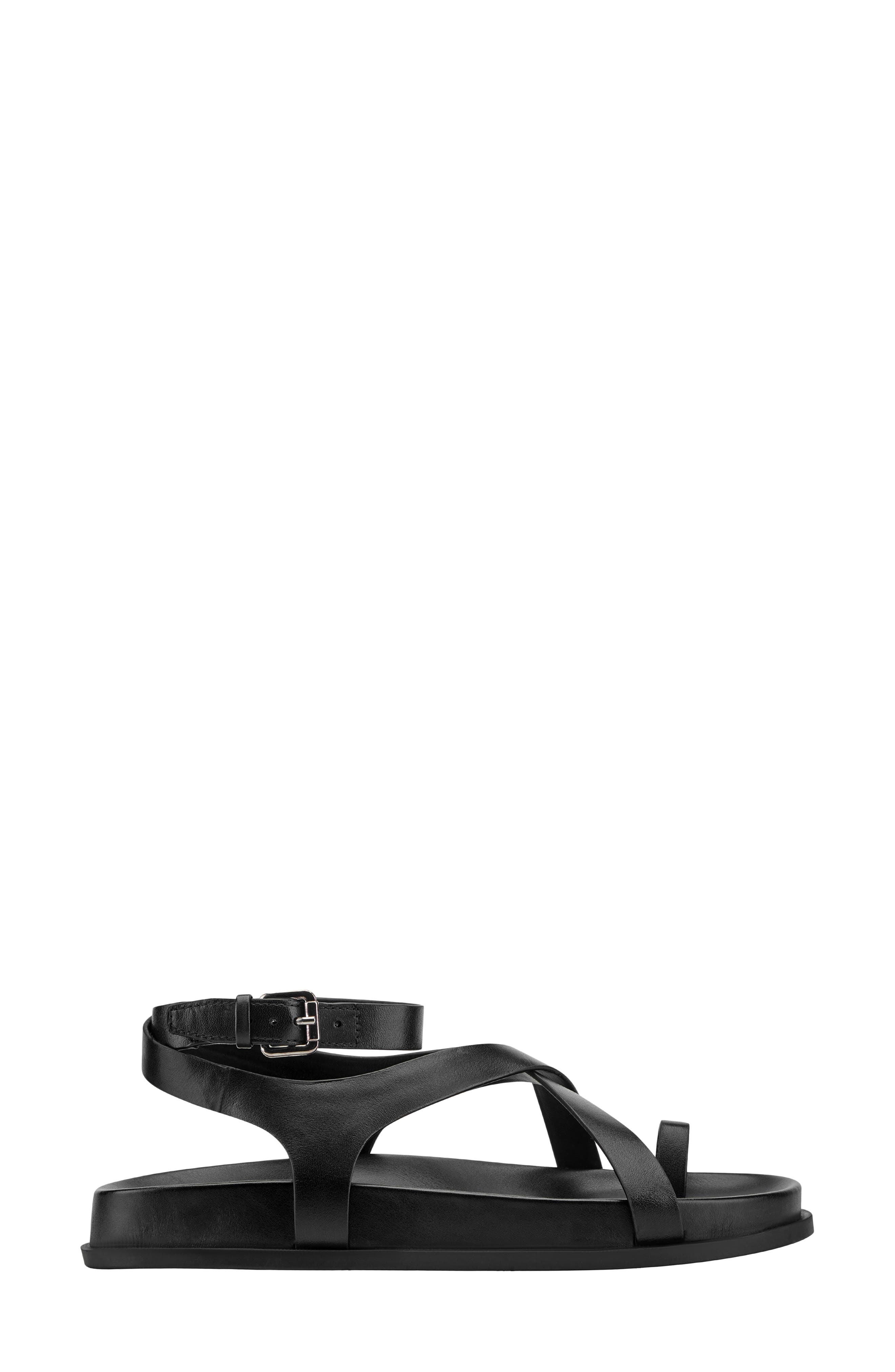 Marc Fisher LTD Bevy Ankle Strap Sandal, Alternate, color, Black