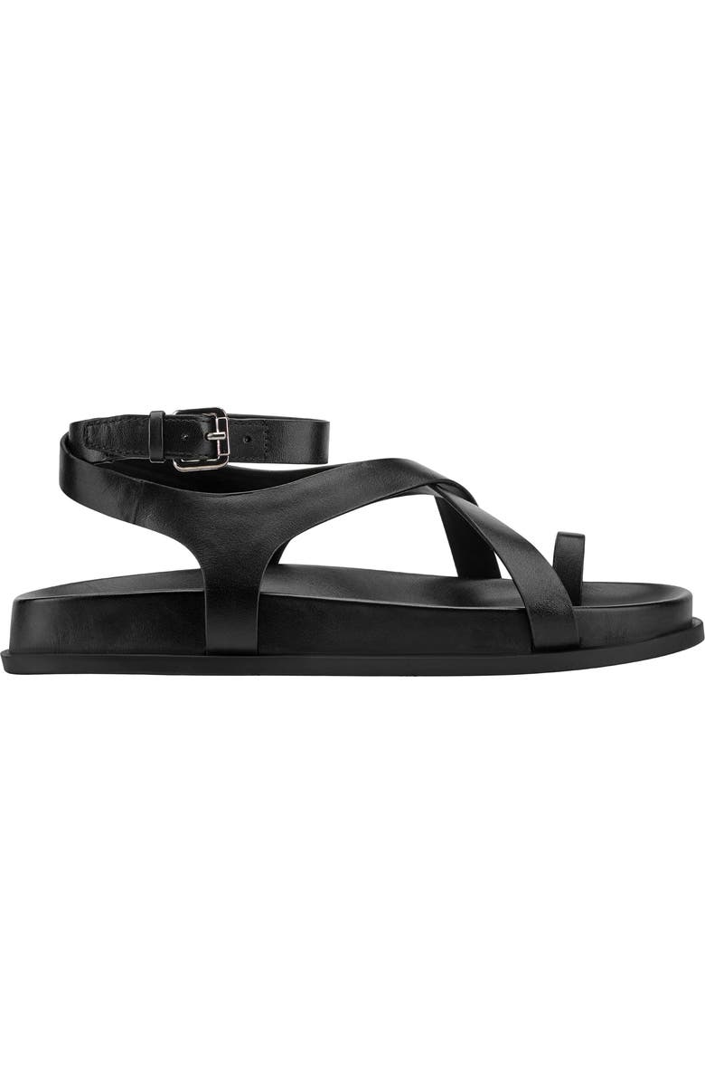 Marc Fisher LTD Bevy Ankle Strap Sandal, Alternate, color, Black