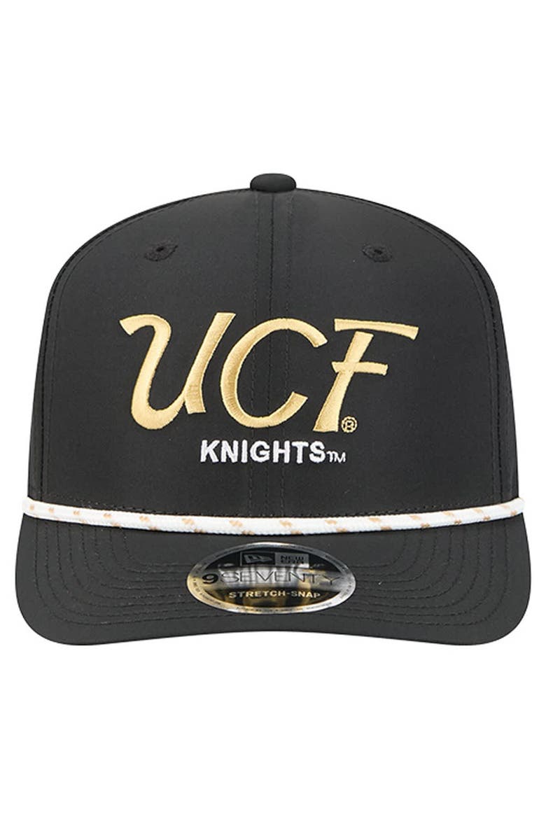 Men's New Era Black UCF Knights Script Performance Rope 9SEVENTY Adjustable Hat, Alternate, color, Black