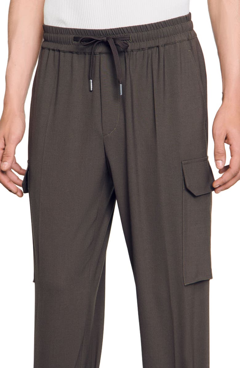 SANDRO Elasticated cargo trousers, Alternate, color, 
