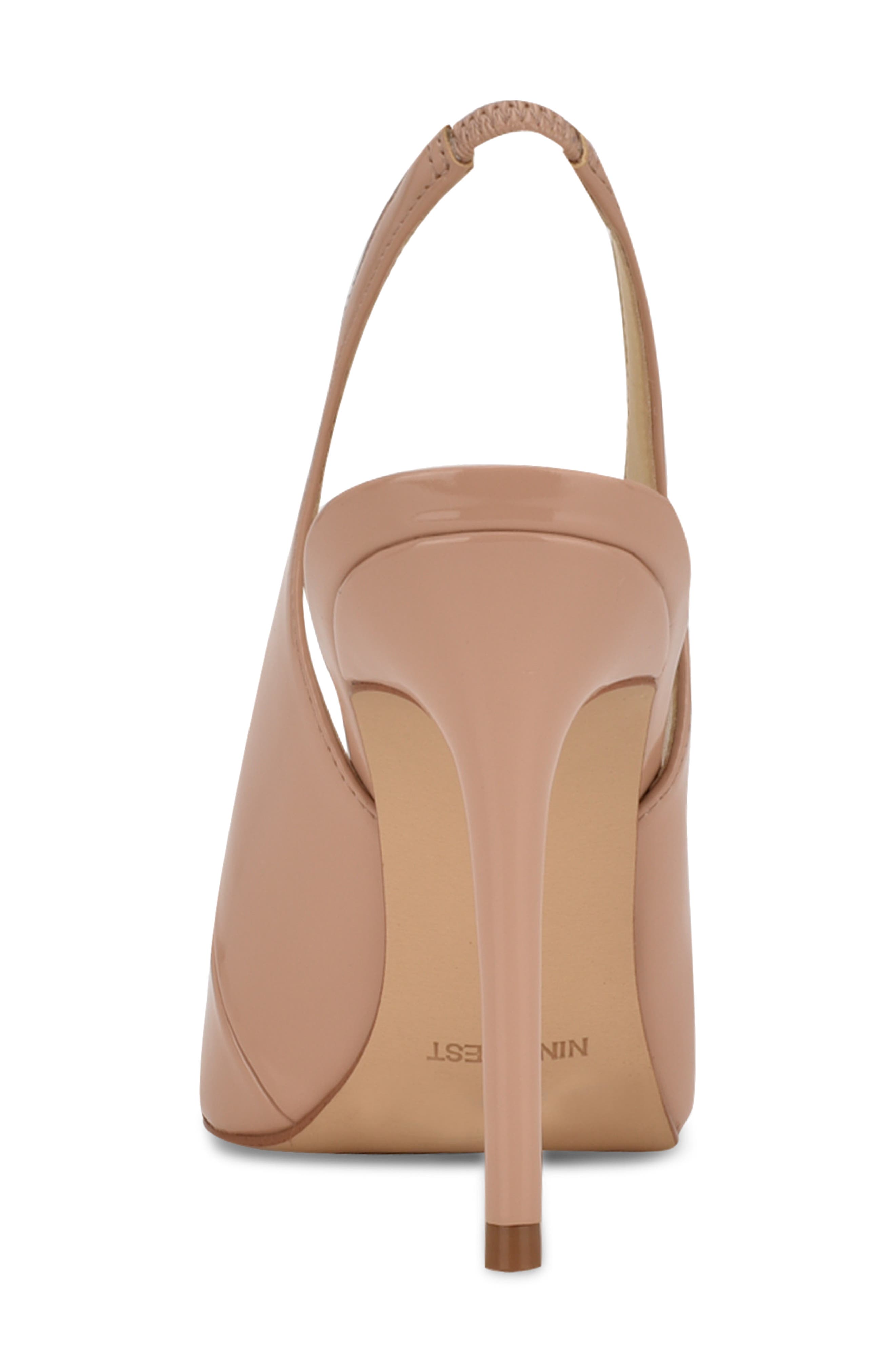 Feather Slingback Pump, Alternate, color, MEDIUM NATURAL PATENT