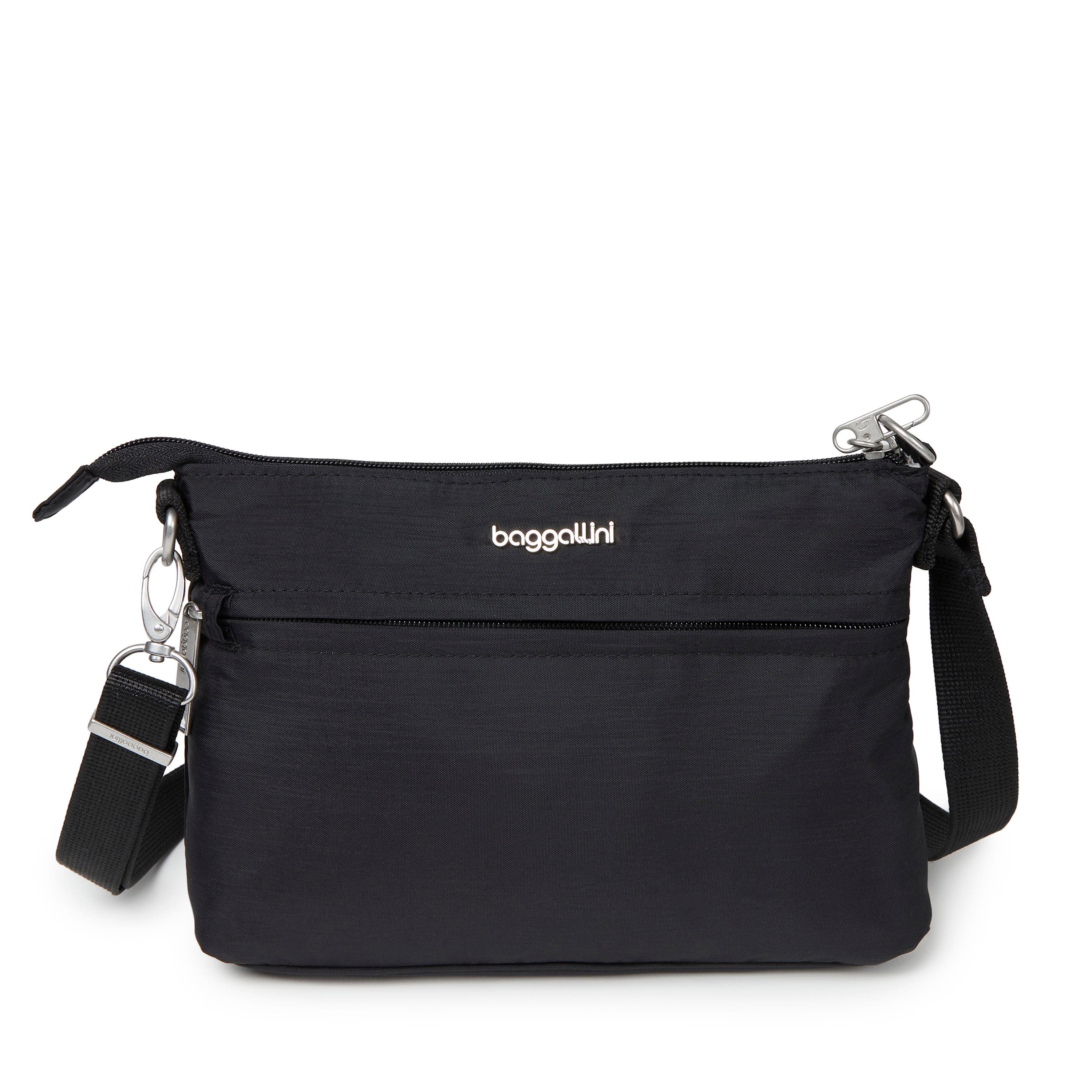 BAGGALLINI Securtex Anti-Theft Memento Crossbody Bag, Main, color, Black