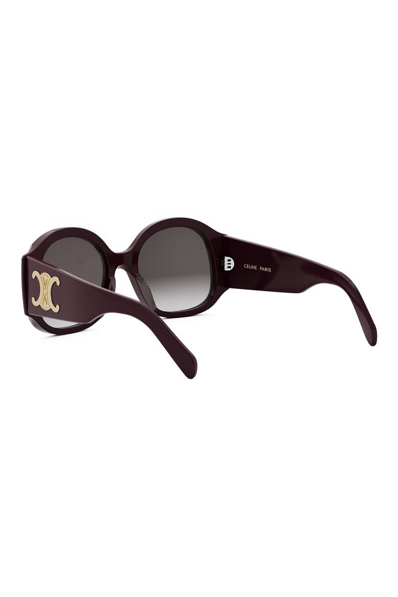 Maxi Triomphe 54mm Round Sunglasses, Alternate, color, SHINY DARK BROWN / BROWN