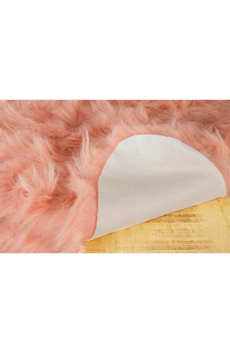 LUXE Hudson Faux Sheepskin Rug - 2ft x 3ft - Dusty Rose, Alternate, color, 