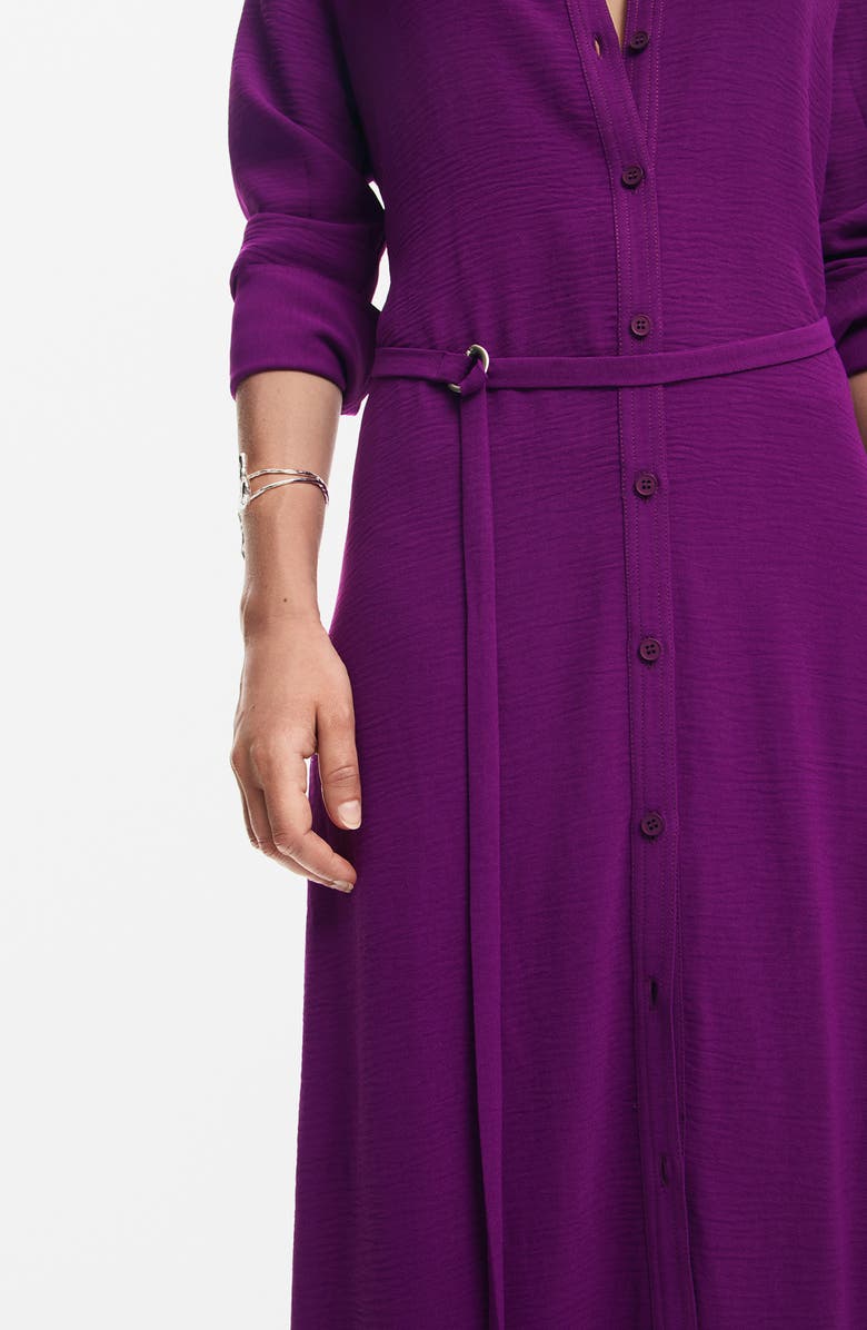 Desigual Washington Long Sleeve Shirtdress, Alternate, color, Purple