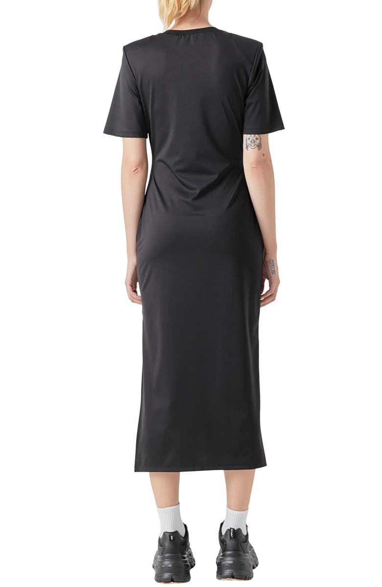 Grey Lab Power Shoulder Maxi Dress, Alternate, color, Black