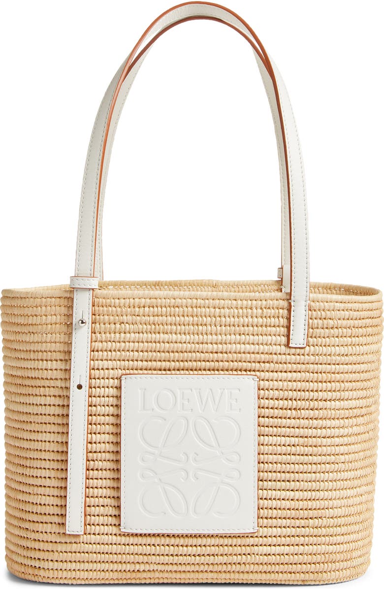 Loewe x Paula's Ibiza Small Square Raffia Basket Bag, Main, color,