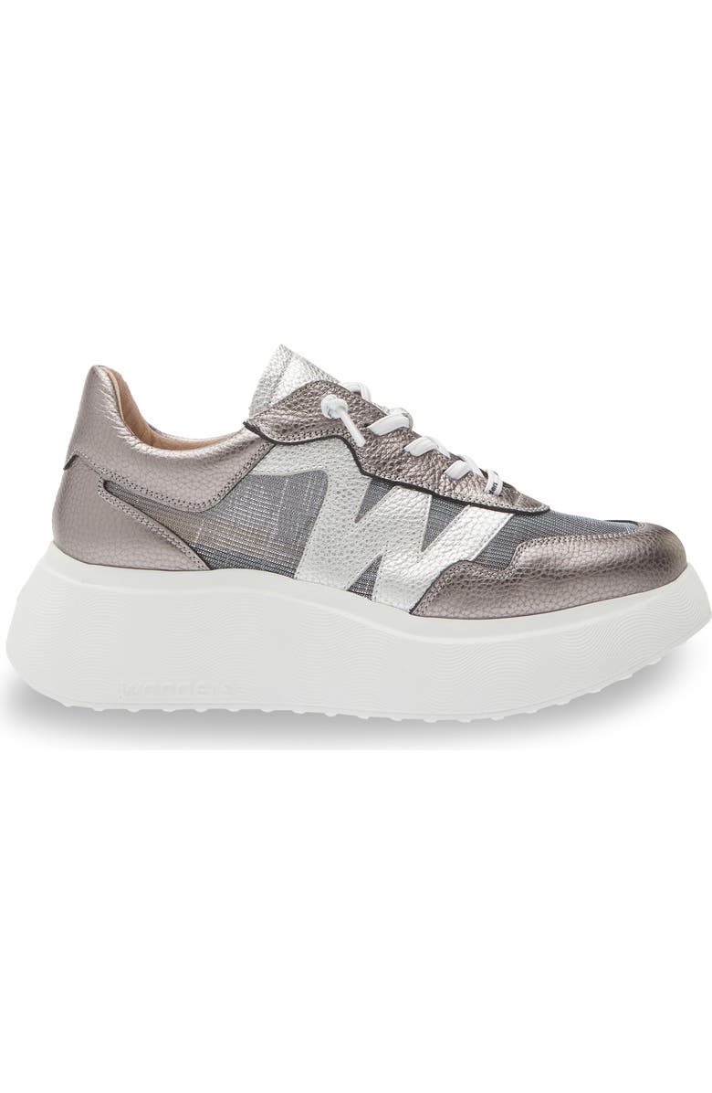 Wonders Lace-Up Platform Sneaker, Alternate, color, Comb.plomo