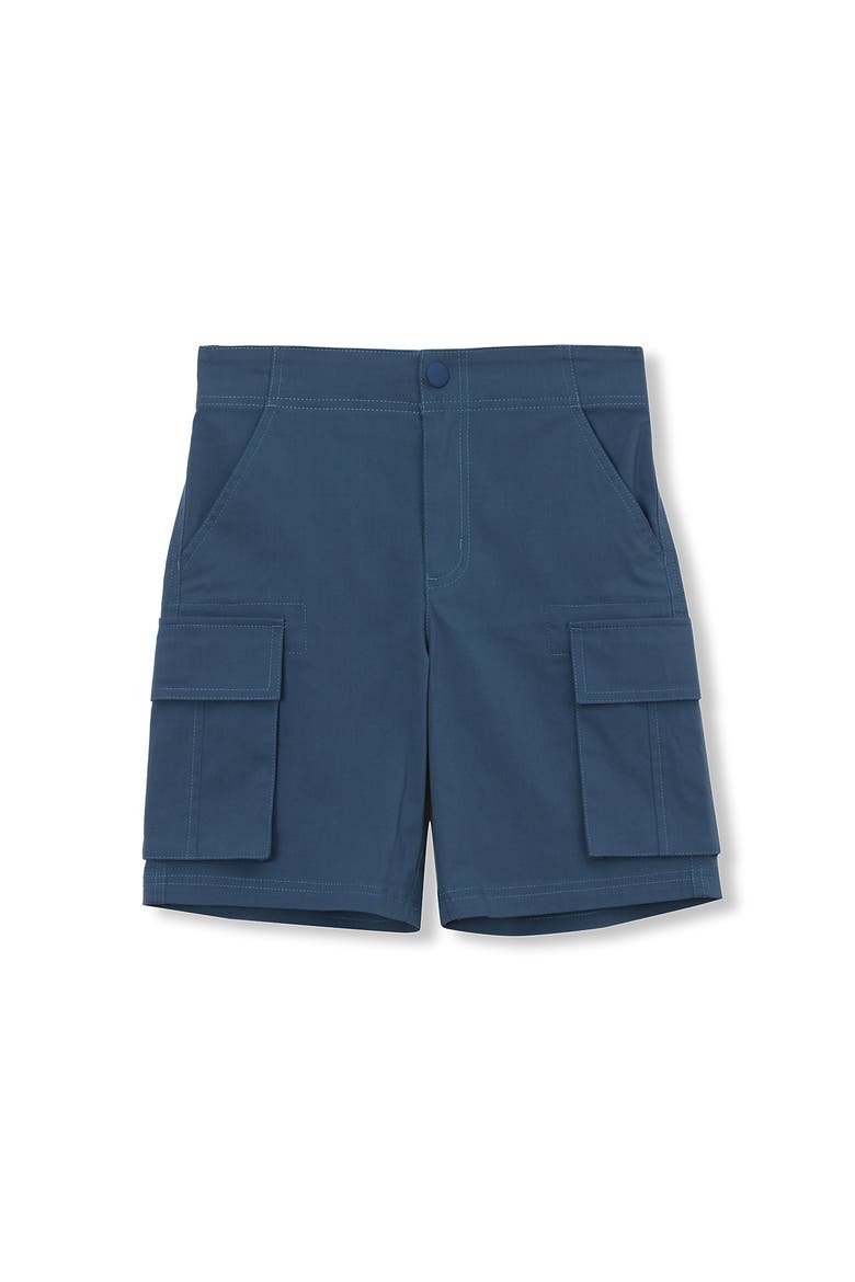 Boys Stretch Canvas Utility Cargo Shorts, Main, color, Dark Blue