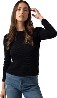 Saint + Sofia Honeycomb Rib Sweater