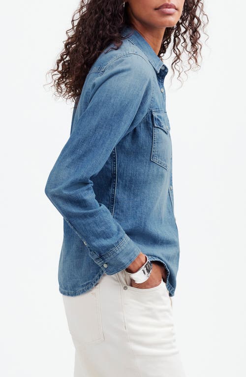 Madewell Denim Western Shirt In Lincroft Wash