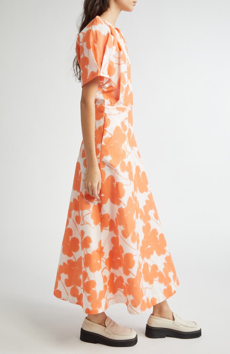 Marimekko Anatomia Ketunleipä Cotton & Linen Dress, Alternate, color, Rose Orange